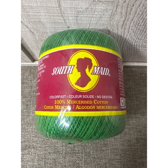 South Maid 100% Mercerized Cotton Crochet Thread Sz 10 Red & Green 350 Yards x2 - Picture 7 of 10